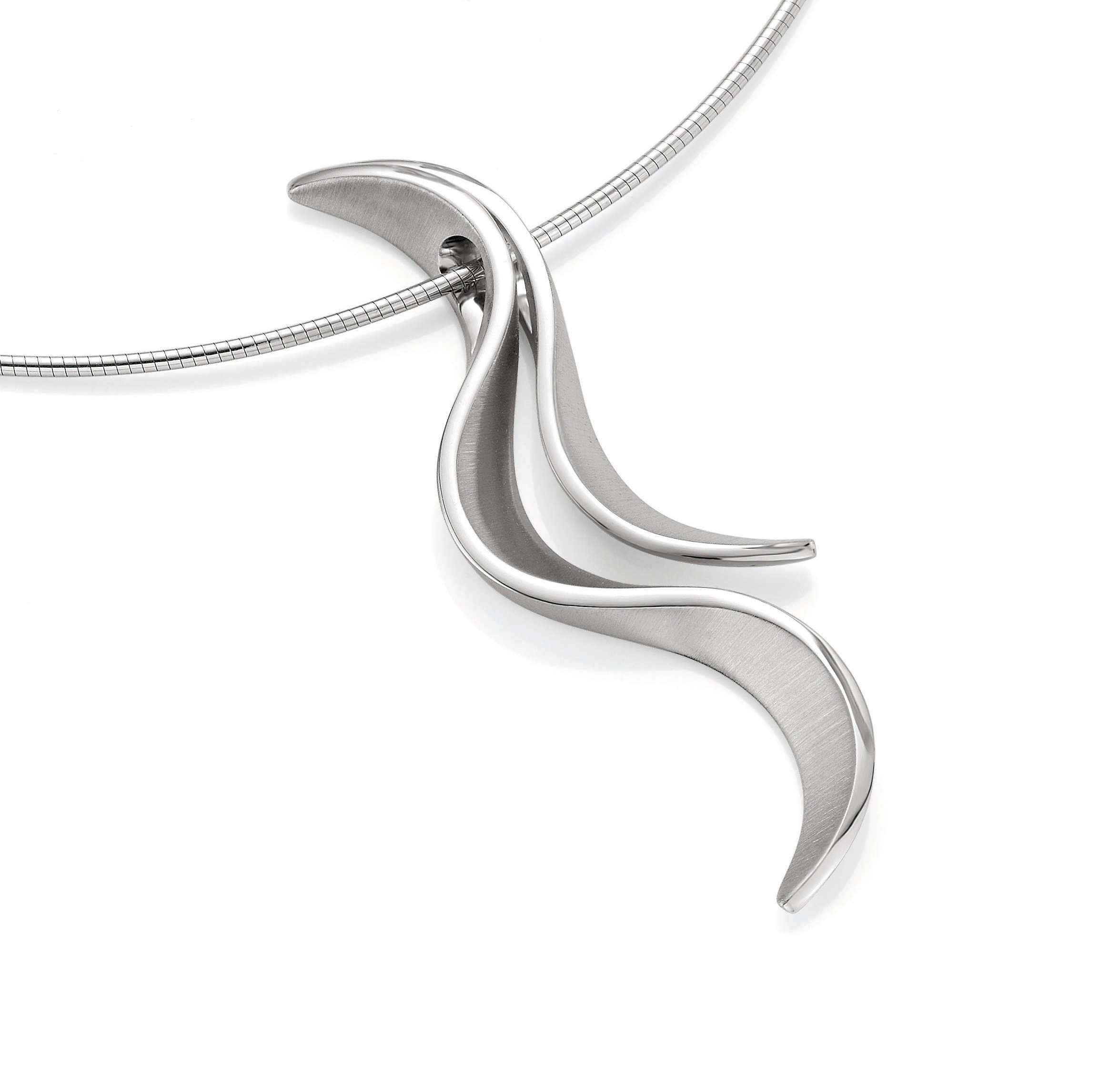 sterling silver swirl Breeze pendant
